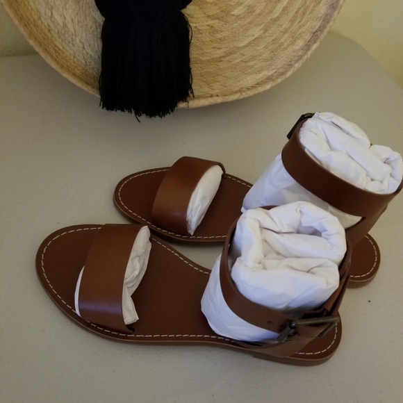 Madewell Leather Ankle Strap Sandals - Picture 3 of 5